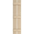 thumbnail image 2 of Ekena Millwork 11 1/2"W x 68"H Rustic Two Board Spaced Board-n-Batten Sandblasted Faux Wood Shutters (Per Pair), Primed Tan, 2 of 11