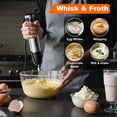 thumbnail image 3 of Immersion Blender Handheld Hand Blenders, 20 Speed & Turbo Mode Hand Held Blender, Heaviest Duty Copper Motor, Stainless Steel Blades, Milk Frother W, 3 of 9