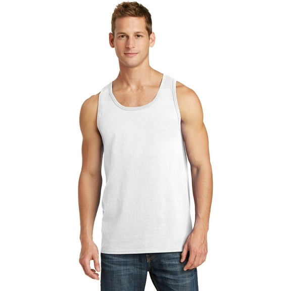Port & Company Core Cotton Tank Top. Pc54tt , PC54TT , White , XXX-Large