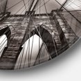 thumbnail image 3 of Designart - Pont de Brooklyn à NYC Disque USA' Extra Large Art Mural en Métal, 3 of 4