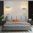 thumbnail image 3 of Deyidn 2 Light Pale Gold Bathroom Vanity Light with Globe Glass Shade Modern Bathroom Wall E26 Bulb, 3 of 6