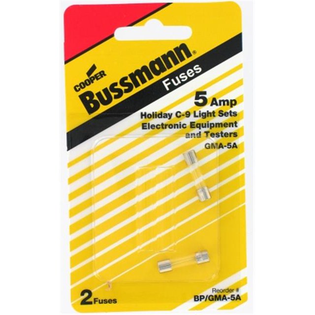 Bussmann - Cooper BP-GMA-5A 2 Count 5 Amp GMA Fast Acting Glass Fuse