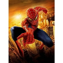 5D DIY Spider-Man Diamond Painting by Number Kit for Adult, Full Drill Crystal Rhinestone Embroidery Cross Stitch Diamond Embroidery Dotz Kit for Home Wall Decor