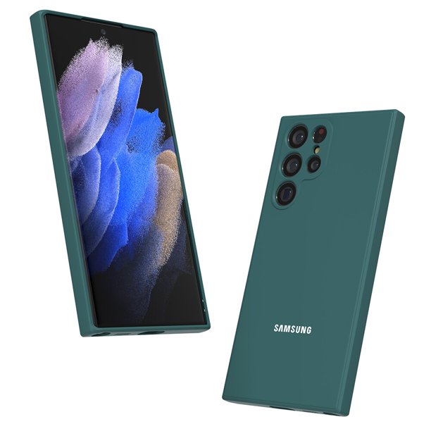 Funda trasera de silicona líquida para Samsung Galaxy S22, S22Ultra, S22 Plus, S 22 Plus, Ultra protectora Fivean unisex