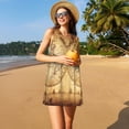 thumbnail image 3 of Disketp Vintage Map Of The World para Vestido sin Mangas para Mujeres, Vestidos de Verano para Mujeres, Casual y Holgado para la Playa, 3 of 7