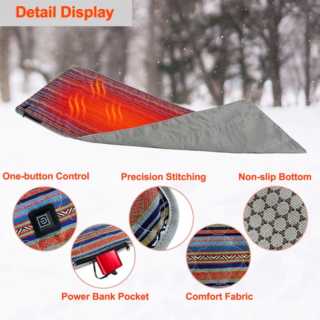 Almohadilla para saco de dormir con calefacción, colchoneta para dormir con calefacción para mantener el calor, para acampar al aire libre, senderismo
