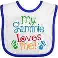 thumbnail image 3 of Inktastic Gammie Loves Me Grandkids Boys or Girls Baby Bib, 3 of 4