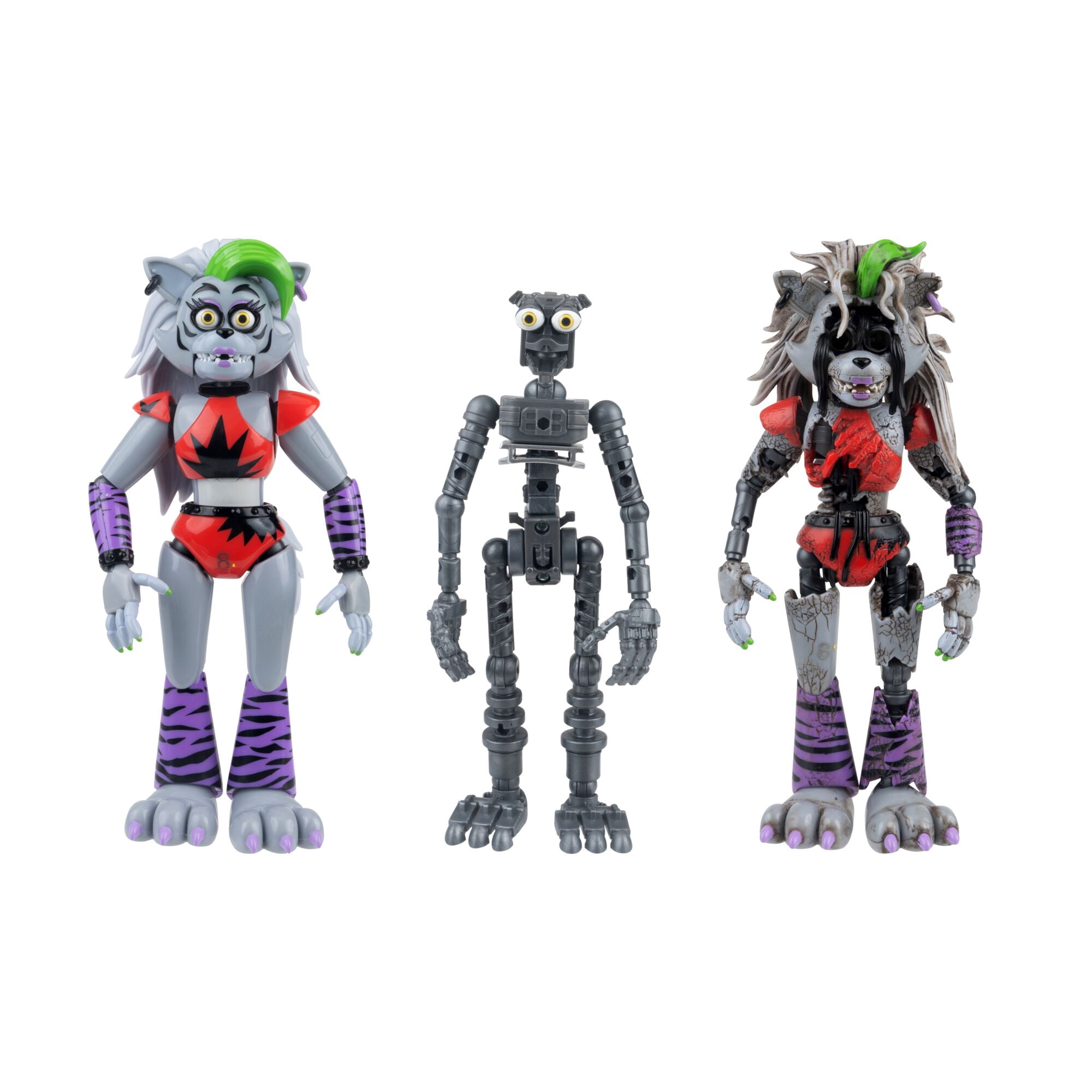Five Nights At Freddy's 6 inch Endo-Series Collectable Figure - Glamrock Endo with Roxanne Wolf Parts & Shattered Roxanne Wolf Parts
