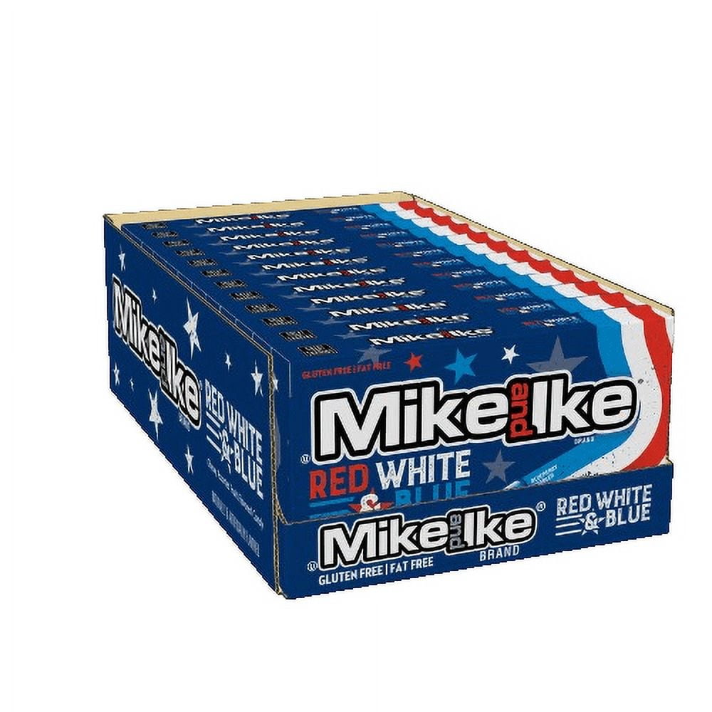 Mike and Ike Red, White and Blue 4.25 oz. Theater Box