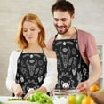 thumbnail image 5 of Black Gothic Skull Cat Pattern Apron-Garden Aprons for Women with Pockets-Cotton Linen Waterproof Kitchen Cooking Gardening Aprons Adjustable for Kitchen,Cooking,BBQ and Salon 33x27 Inch, 5 of 7