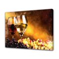 thumbnail image 1 of Póster de lienzo con dos copas de vino y unos racimos de uvas, decoración de dormitorio, paisaje deportivo, decoración de oficina, regalo, estilo marco, 20 x 30 cm, 1 of 8
