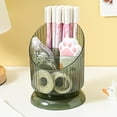 thumbnail image 2 of WHAMVOX  Transparent Pen Holder Brush Makeup Organizer Tray Holders Student Green, 2 of 8