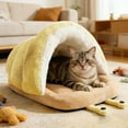 thumbnail image 4 of Cozy Cat Cave Bed with Warm Lining, Cute Snail Slipper Pet Bed for Indoor Cats and Small Dogs, Soft Foldable Washable House Nest for Kittens and Puppies, 4 of 4