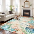 thumbnail image 2 of 5'x8' Area Rugs, Beach Coastal Indoor Outdoor Area Rug for Living Room Bedroom, Summer Coral Starfish Nautical Ocean Vintage Washable Bathroom Rugs Kitchen Floor Carpet Mats Home Decor Aesthetic, 2 of 8