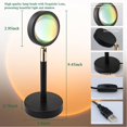 thumbnail image 2 of Sunset lamp, 180 Degrees Rotation Sunset Projection Light, Network red USB Sunset Projection Light, LED FYBTO tic Sunset Light,Suitable for Photography, Family Gatherings Decoration, 2 of 5