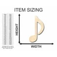 thumbnail image 2 of Unfinished Wood Musical Note Shape - Music - Nursery - Craft - up to 46" DIY 42" / 3/4", 2 of 3