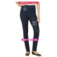 thumbnail image 4 of Woman Within Plus Size Petite Pull-On Elastic-Waist Stretch Fineline Denim Jeans, 4 of 6