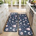 thumbnail image 4 of Kitchen Rugs Sets Of 2,Navy Princess Castle Pattern Anti Fatigue Kitchen Mat Rugs Non Slip Washable,Decorative Kitchen Floor Mats for Kitchen,Sink,Laundry,17"x47"+17"x47", 4 of 5
