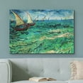 thumbnail image 2 of wall26 Canvas Print Wall Art Sailing Boat Seascape, Vincent Van Gogh Nature Wilderness Illustrations Fine Art Rustic Zen Landscape Scenic Vintage Colorful for Living Room, Bedroom, Office - 12"x, 2 of 5