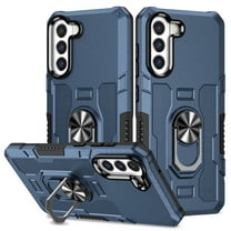 Military Grade Drop Impact for Samsung Galaxy S21 Rugged Case, 360 Metal Magnetic Car Rotating Ring Kickstand Holder Armor Heavy Duty Shockproof Case For Samsung Galaxy S21,Blue