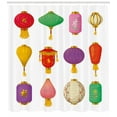 thumbnail image 3 of Ambesonne Colorful Shower Curtain, Folk Chinese Celebration, 69"Wx75"L, Multicolor, 3 of 3