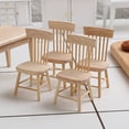 thumbnail image 3 of Wooden Dollhouse Furniture of Table & Chair, Miniature Dollhouse Accessories of Dining Room Accessory - 1/12 Scale, 3 of 13