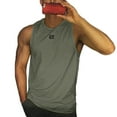 thumbnail image 3 of Lamuusaa Men's Quick Dry Running Vest Fitness Training Street Style Muscle Workout Gym Fittness, 3 of 8