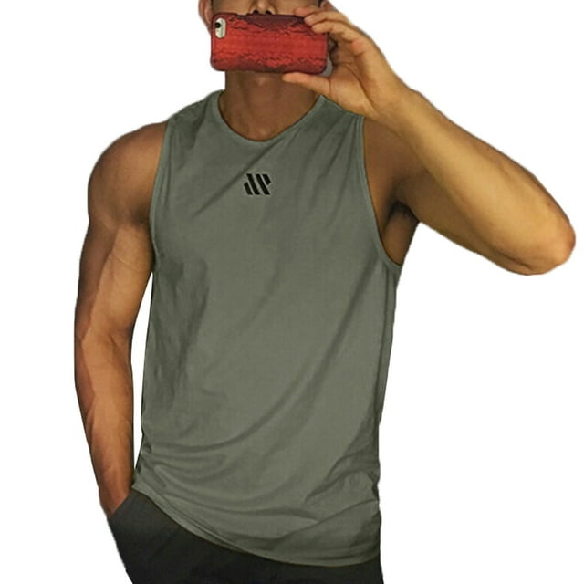 Honganda Male Tank Tops, Quick-Dry Running Vest, Fitness Training Undershirt