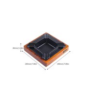 Large Wooden Desktop Tray with 4 Rest Slots, Heavy Duty Decorative Tabletop Organizer for Home Office Lounge