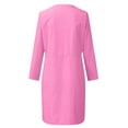 thumbnail image 4 of LADIGASU Women's Crewneck Loose Half Sleeve Solid Knee-length Dress, 4 of 5
