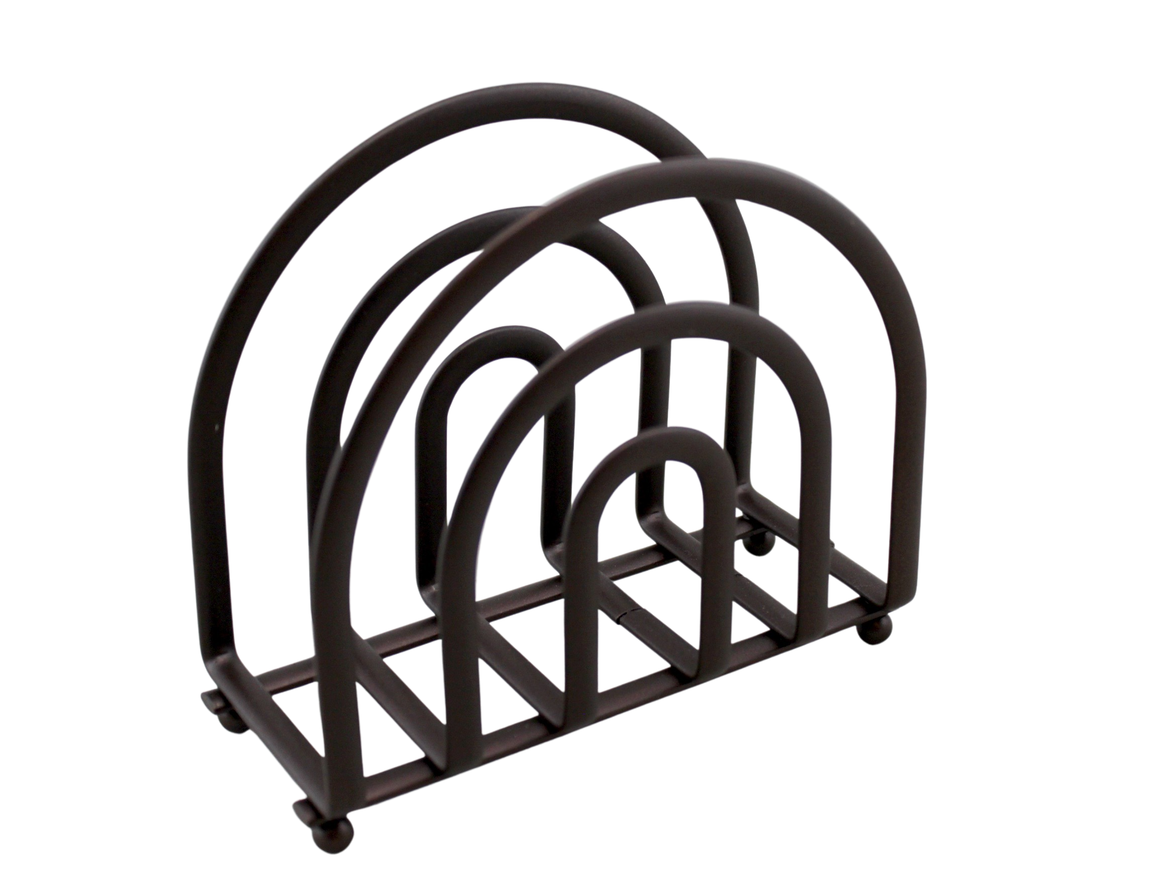 Self Standing Paper Napkin Holder Bronze Coated Steel Finish For