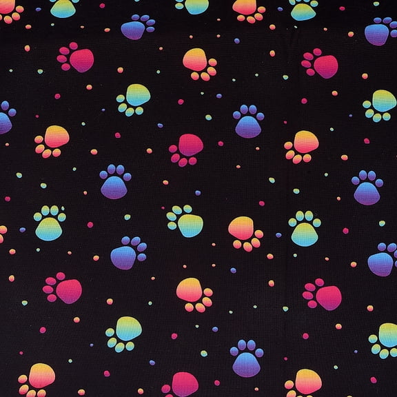 Pup Dog Paw Print Upholstery Fabric by The Yard Colorful Cat Claws Fabric Cute Pet Animal Paw Print Decorative Fabric for Sewing Clothing