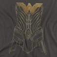 thumbnail image 2 of Wonder Woman Movie Armor Outline Women's T Shirt, Charcoal, Large, 2 of 6