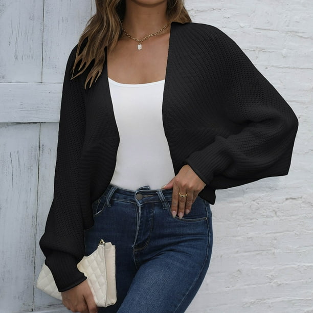 Suéter de mujer estilo europeo con mangas, chaqueta informal para otoño e invierno, nuevos estilos, top acrílico para mujer.