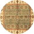 thumbnail image 1 of Ahgly Company Indoor Round Oriental Brown Traditional Area Rugs, 4' Round, 1 of 4