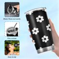 thumbnail image 6 of SKYSONIC Cute White Daisy Flowers 20 oz Stainless Steel Insulated Mug, Double Vacuum Insulated Travel Mug with Lid and Straw, 6 of 7