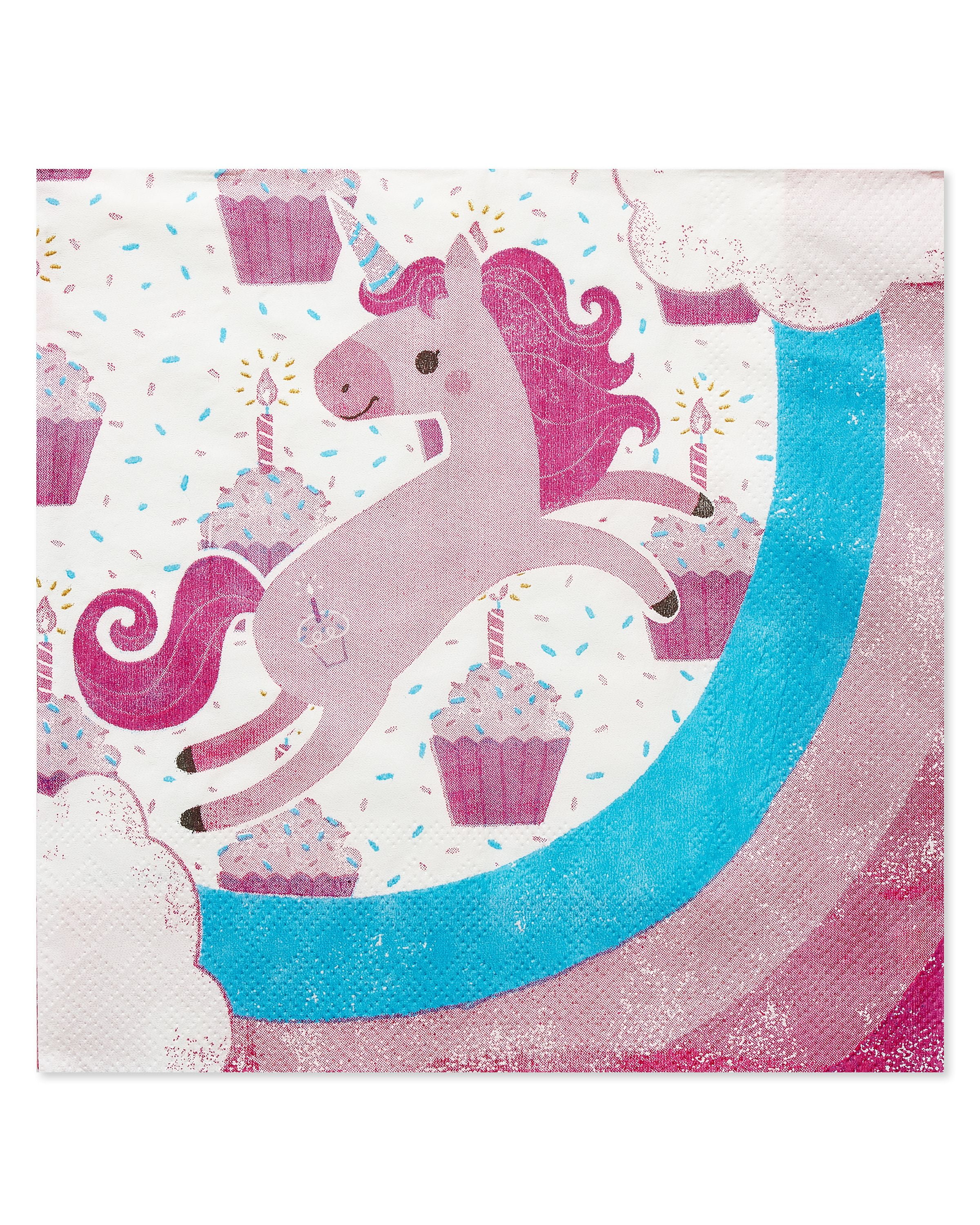 American Greetings Unicorn Paper Lunch Napkins, 80-Count