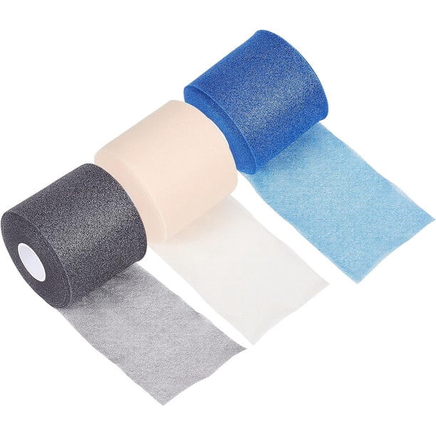 3 rollos de cinta deportiva atlética de 30 yardas, color tostado, de 2,75 pulgadas, para vendajes de esponja.