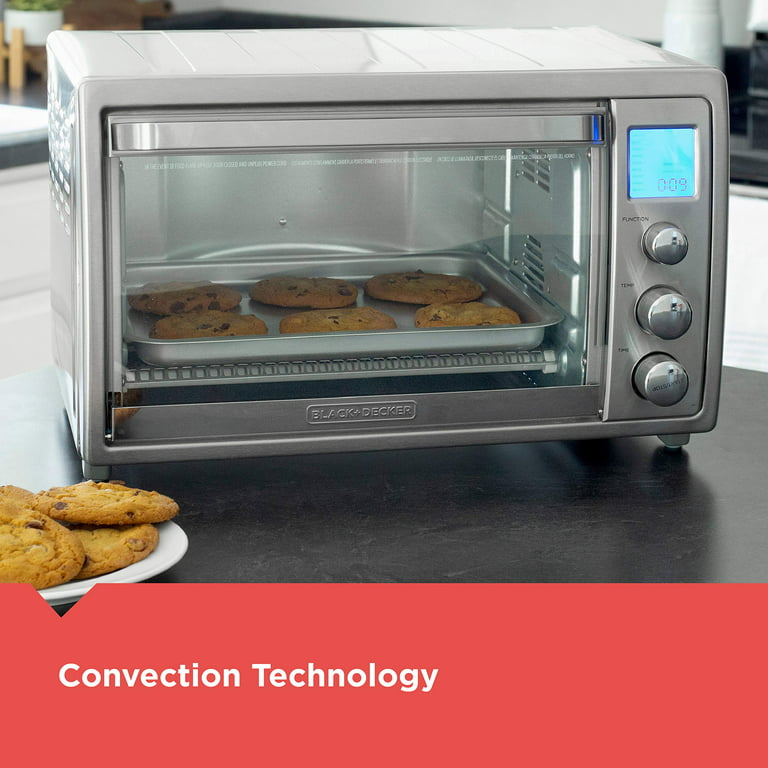 Black & Decker Crisp N' Bake Convection Air Fry Countertop Oven, Silver