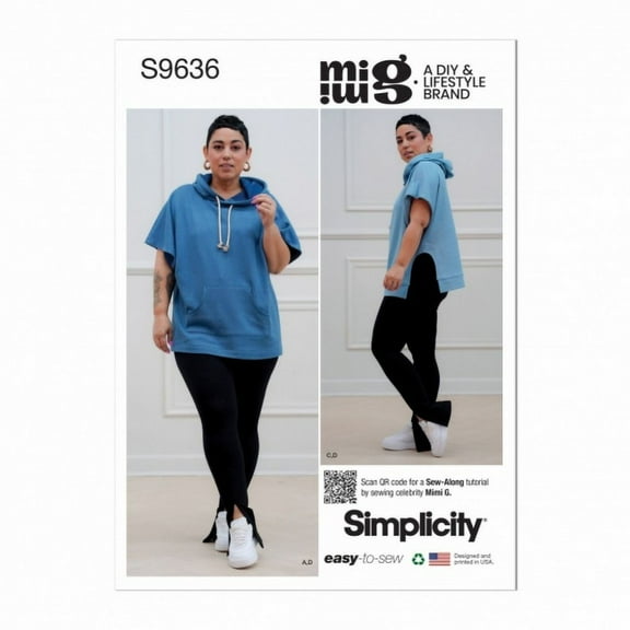 Simplicity Sewing Pattern 9636 Hoodies, Tops, Leggings