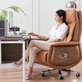 thumbnail image 4 of Designer Recliner Office Chair Swivel Lounge Floor Study Barber Office Chairs Bedroom Accent Chaise Coiffeuse Nordic Furniture My Lux Decor Round, 4 of 13