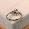 thumbnail image 2 of 2Ct Lab Created Garnet & Emerald Pear Cut Leady Pretty & Cute Engagement Ring In 14K White Gold Plated, 2 of 4