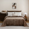 thumbnail image 4 of Sheet&Joy Heated Blanket Electric Brown Twin - 62"x84" Heating Blanket Twin 10 Hours Auto-Off 8 Heat Level Over-Heat Protection Flannel Sherpa Electric ETL Certification, 4 of 8