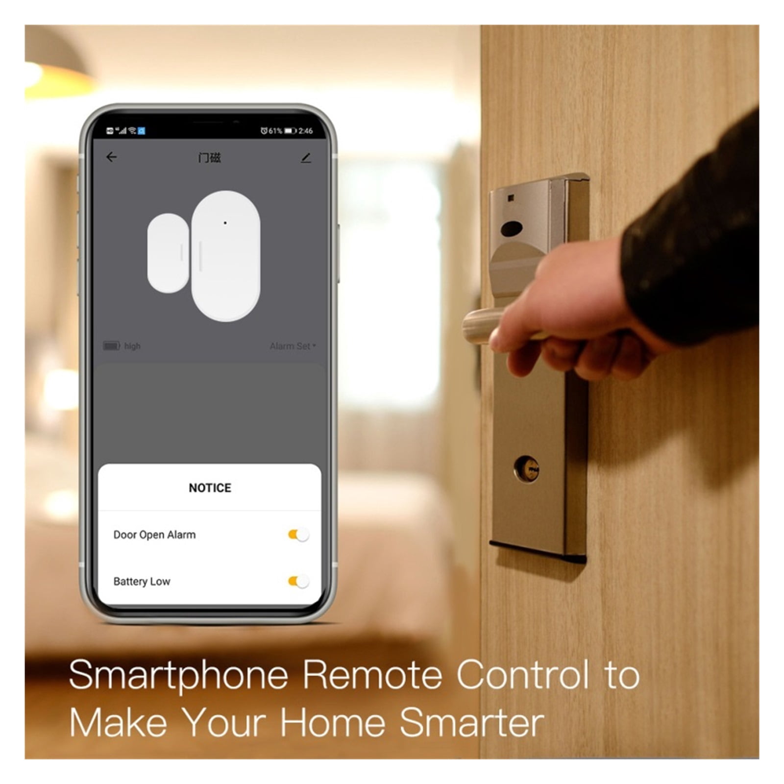 Smart Home Zigbee Door Sensor Window Security Alarm Work Wit Mqtt Smart Things Hub Alice Ewelink App Monitoring ,Easy Install