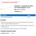 thumbnail image 2 of Dipstick - Compatible with 2006 - 2014 Honda Ridgeline 3.5L V6 2007 2008 2009 2010 2011 2012 2013, 2 of 2