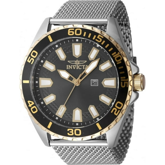 Invicta Men's Pro Diver 48928 Charcoal Dial 46mm Quartz Stainless Steel Watch