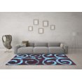 thumbnail image 3 of Ahgly Company Indoor Rectangle Abstract Light Blue Modern Area Rugs, 4' x 6', 3 of 4