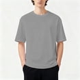 thumbnail image 3 of Couple Matching Cotton T-Shirt Set "Love You Love You More" Grey Crewneck Tees Men-S, 3 of 5