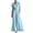 Sky Blue, variant on Womens Linen Blend Short Sleeve Button Down Shirt and High Waist Wide Leg Pants 2 Piece Outfit Casual Summer Matching Set with Side Pockets