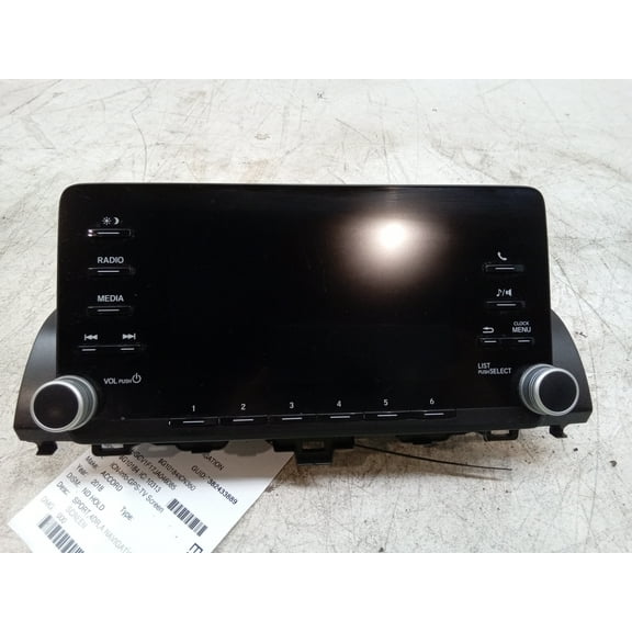 Pre-Owned 18 Honda Accord 7" Navigation Radio Display Screen OEM - Verify Specific Vehicle Fitment In Description - (Good)